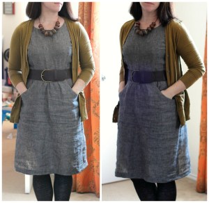 mar 11 frankenpattern dress mustard sweater collage